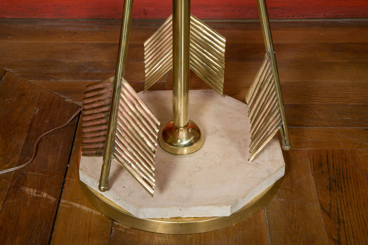 Late 20th Century Pair of Brass Floor Lamps