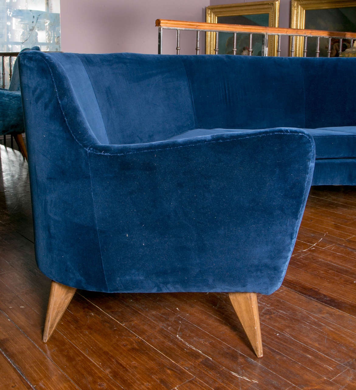 Vintage Curved Sofa at 1stDibs curved vintage sofa, antique curved