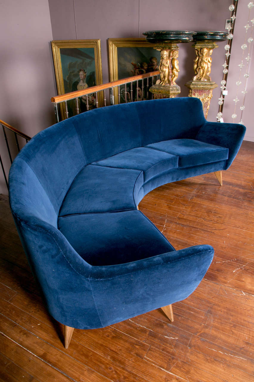 Vintage Curved Sofa at 1stDibs curved vintage sofa, antique curved