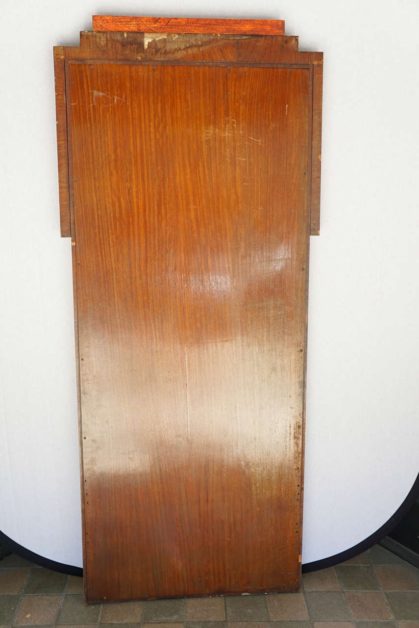Period Walnut French Art Deco Pier Mirror In Good Condition In Hudson, NY
