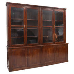 Antique  Impressive Classical Mahogany French Bibliotheque Bookcase Cabinet