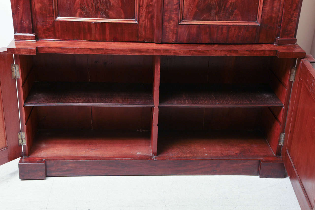 Mahogany 19th Century English Four-Door Cupboard