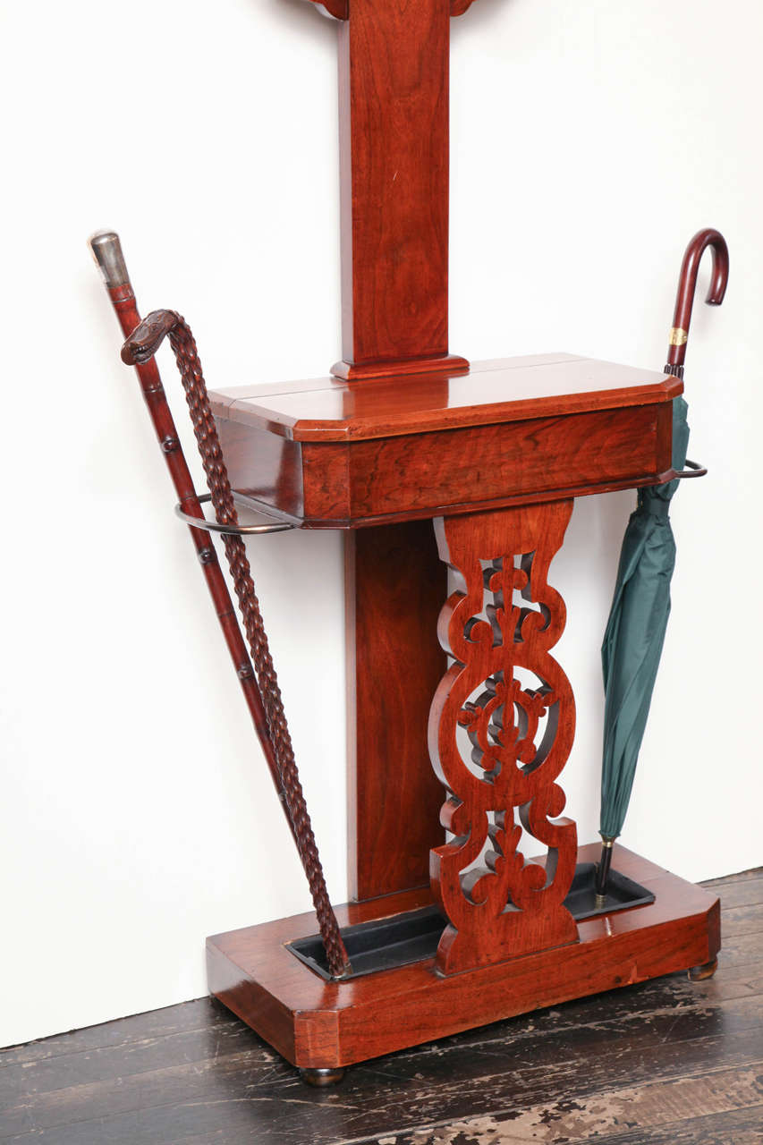 Late 19th Century English, Mahogany Hall Stand 4