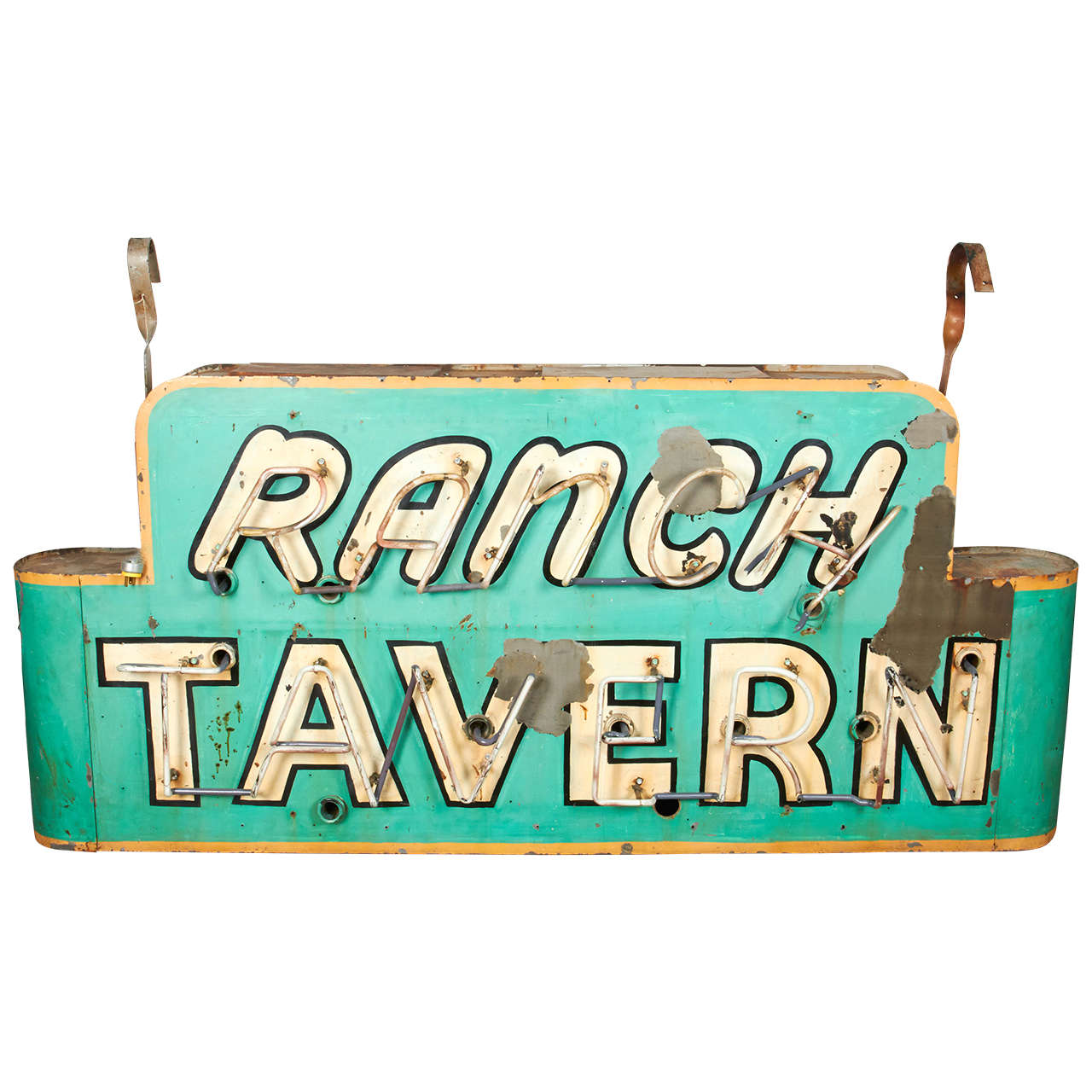 Vintage Double-Sided "Ranch Tavern" Neon Sign