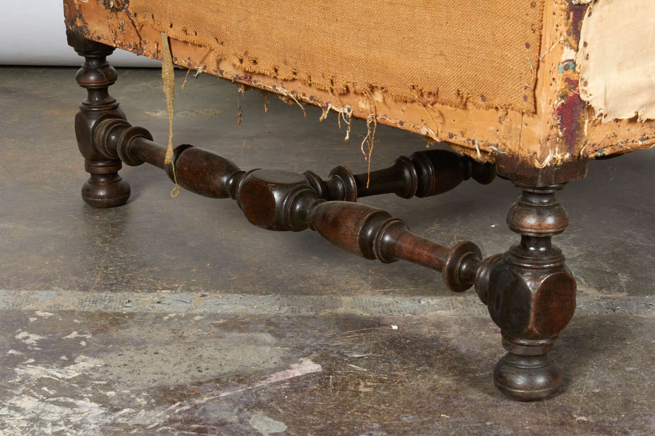 19th Century Unfinished Carved Walnut Armchairs For Sale 2