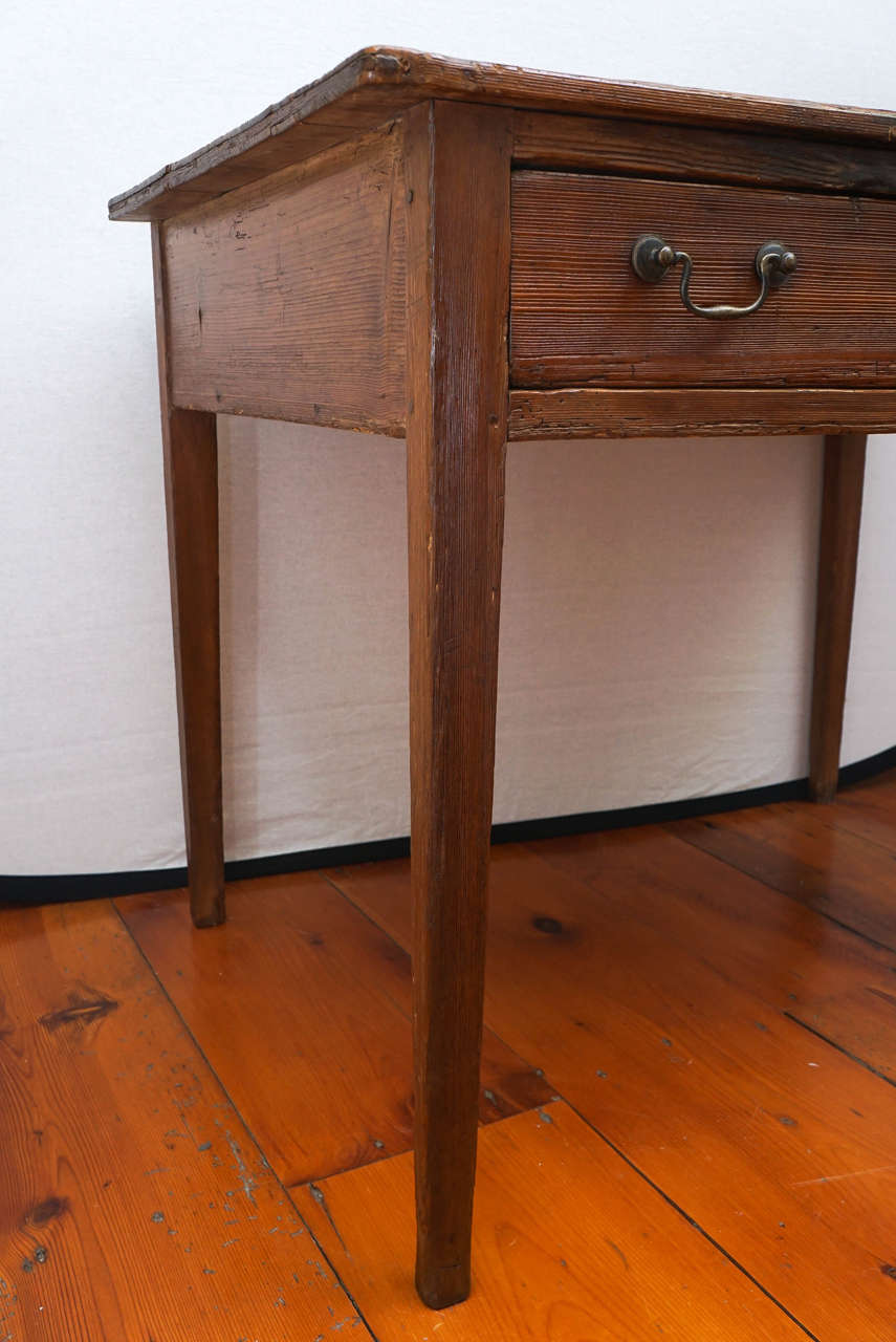 American Pine Single Drawer Side Table at 1stDibs