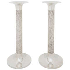 Pair of Modernist Silver Candlesticks 2