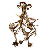 Antique Art Nouveau Style 6 Light Chandelier