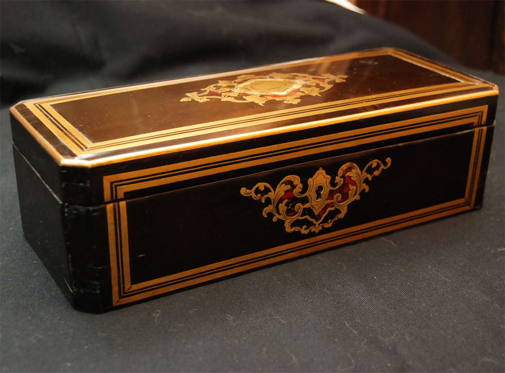 A Antique Boulle Glove Box