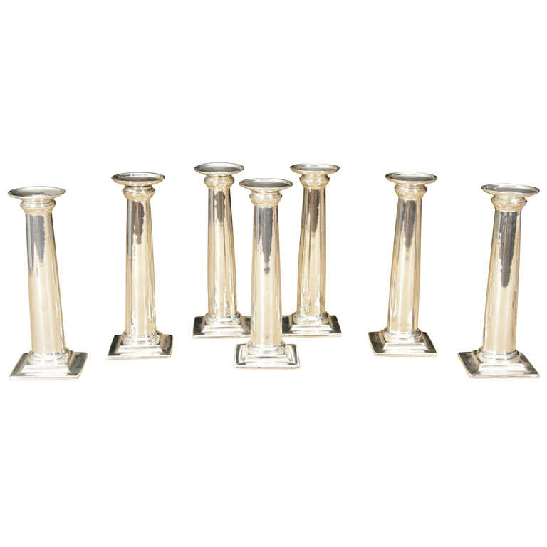 Antony Todd Collection Silver Candleholders For Sale