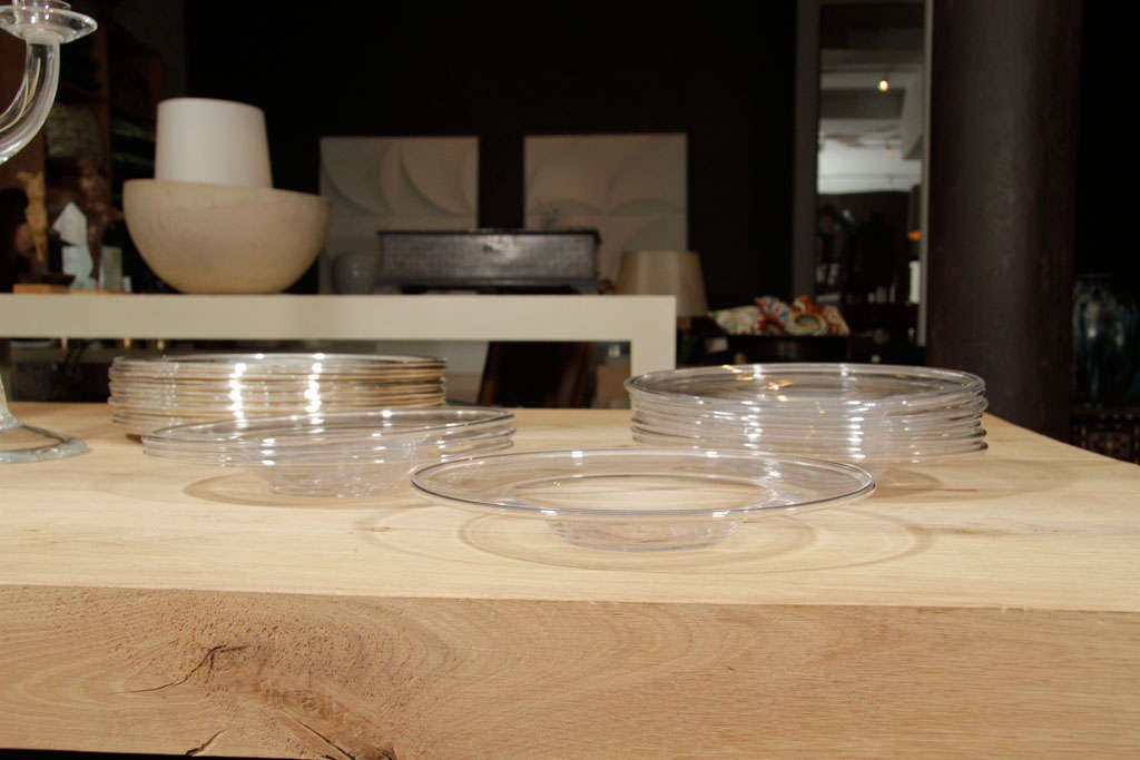 Hand Blown Clear Glass Plate