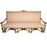 A French Louis XIV Style Sofa with Gilt Wood Frame