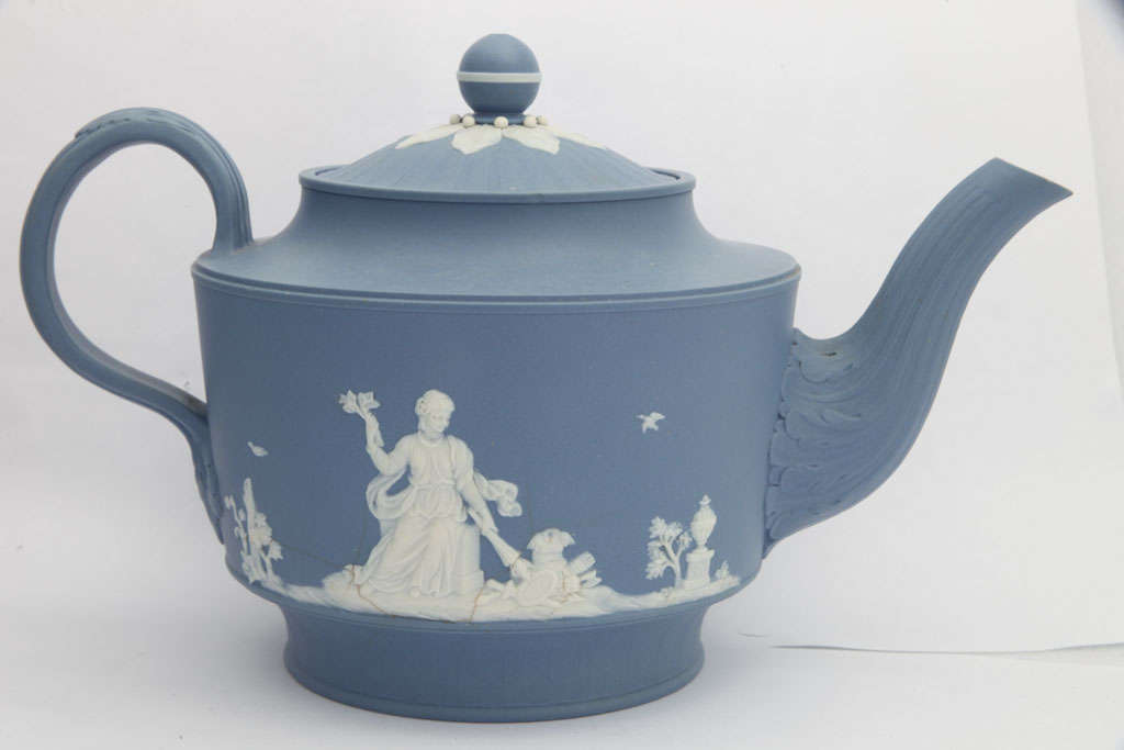 English A Rare Signed Neale & Co Jasper Teapot For Sale