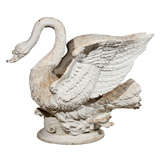 Vintage Fabulous Hand Carved Wood Swan