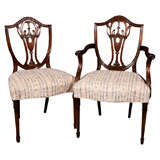 Set Of  8 Hepplewhite Style Dining Chairs