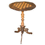 Tiger Maple & Mahogany Chess Table