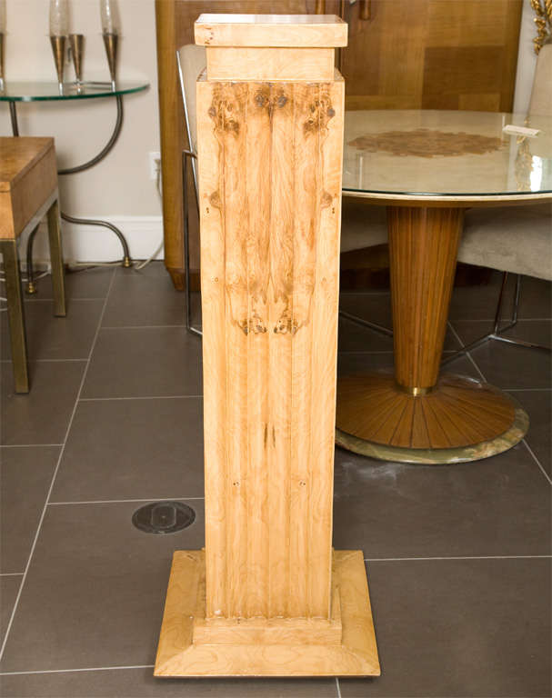 Pair of Burlwood Column Pedestals 1