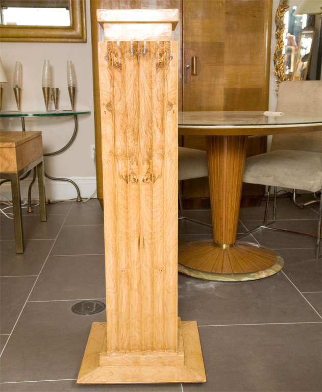 Pair of Burlwood Column Pedestals 2