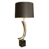 Sculptural chrome table lamp by Laurel