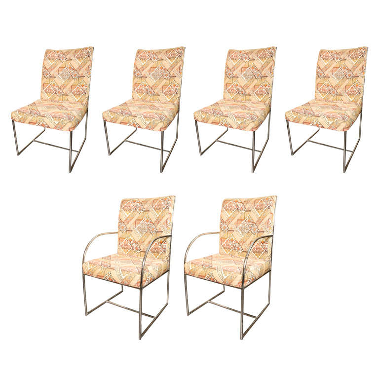 Set of 6 Milo Baughman / Thayer Coggins Dining Chairs For Sale