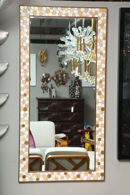 Mid-Century Modern Tiled Console With Mirror By Hohenberg