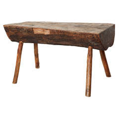 Vintage American Handmade Log Table