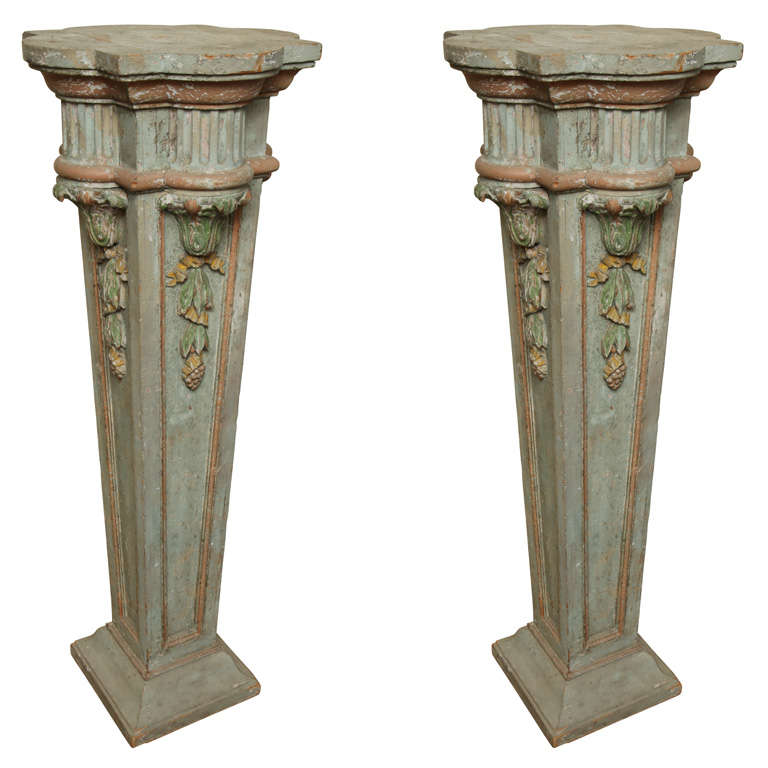 A Pair of French Louis XVI Style Pedestals