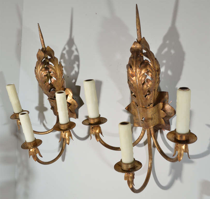 Vintage Italian Gilded Sconces