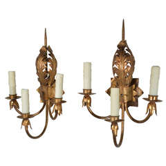 Vintage Italian Gilded Sconces