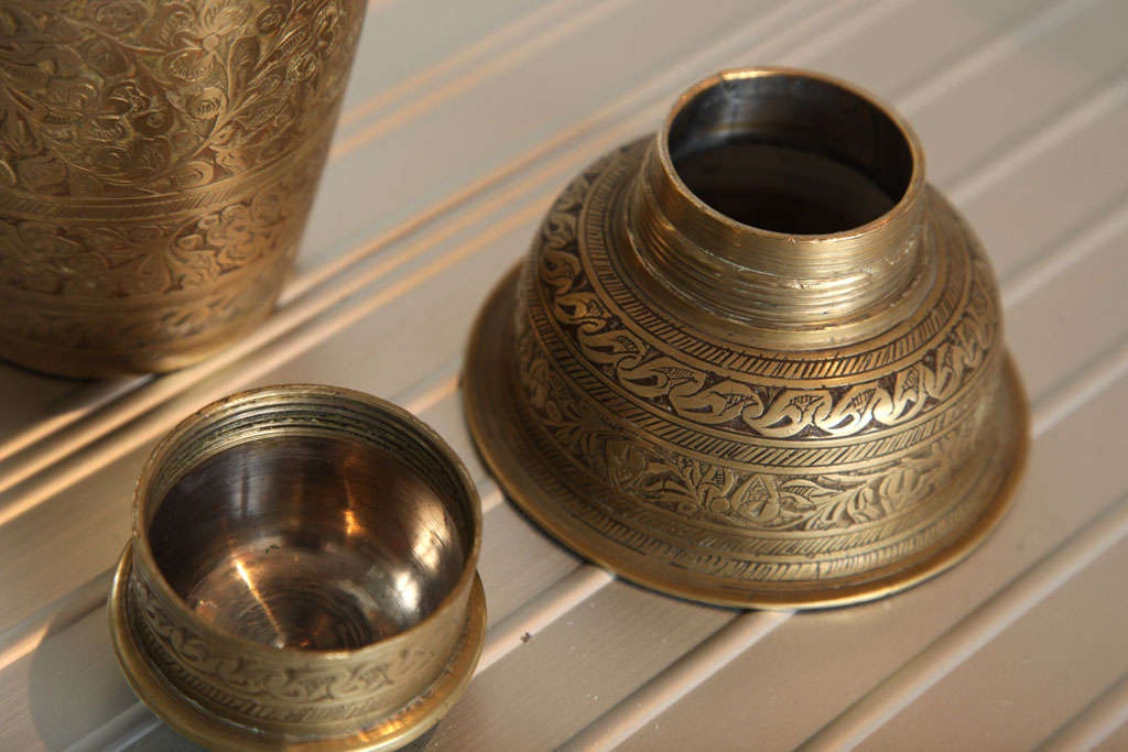 Mid-20th Century Indian Colonial Brass Cocktail Shaker
