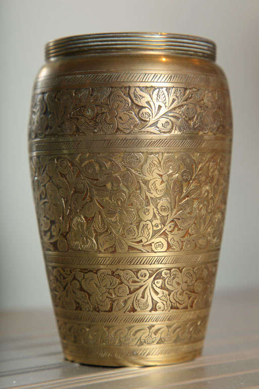 Indian Colonial Brass Cocktail Shaker 1