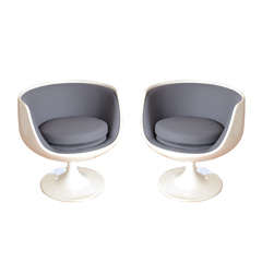 Pair of  Rare Aero Ernio Chairs Swivel Chairs