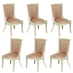 70's Deco Revival Chairs in Bone Mosaic