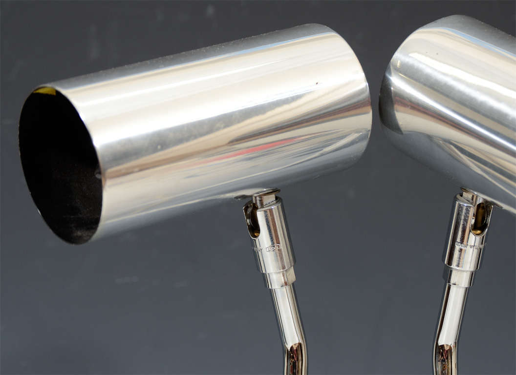 20th Century Mid Century Chrome Articulated Desk Lamp by Koch and Lowy