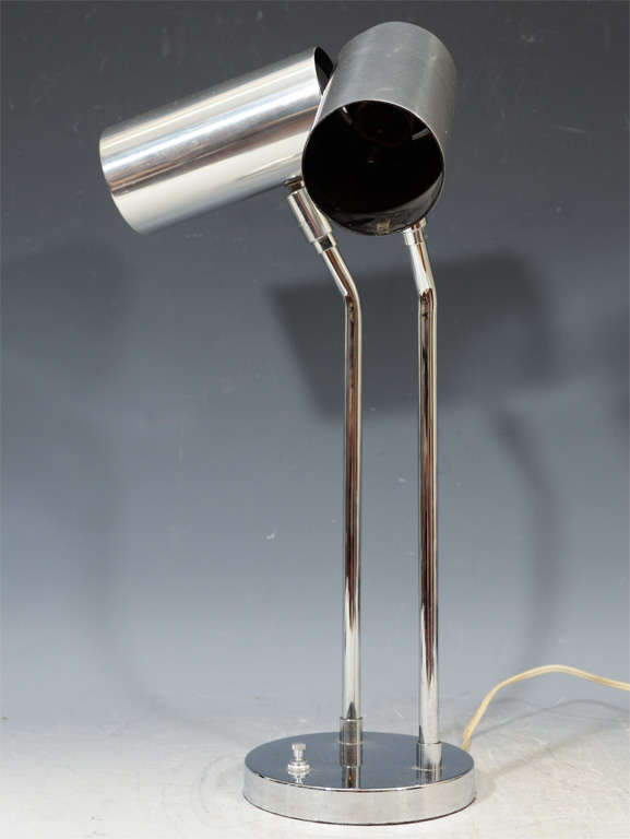 Mid Century Chrome Articulated Desk Lamp by Koch and Lowy 1