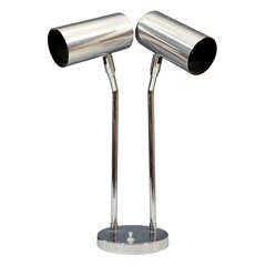 Mid Century Chrome Articulated Desk Lamp by Koch and Lowy