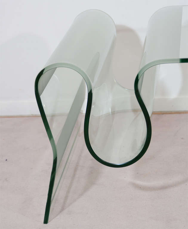 wavy glass coffee table