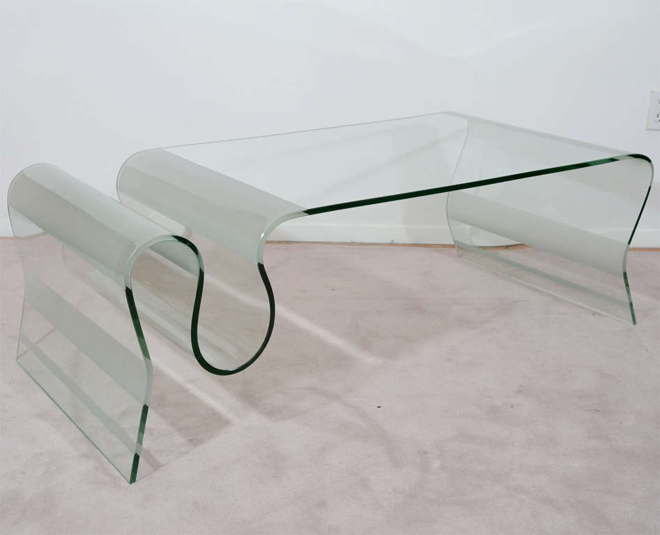 one piece glass coffee table
