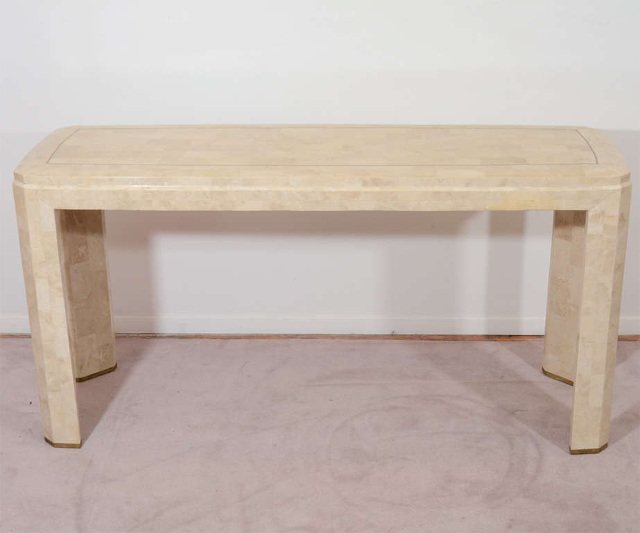 Mid Century Tessellated Console Table by Maitland Smith