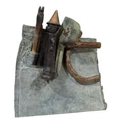 Bronze Abstract "Jeans" Sculpture by Tomek Kawiak