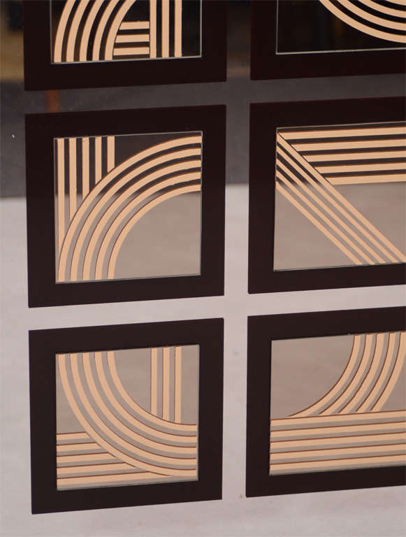 American Mid Century Op-Art Mirror by Mark Warren