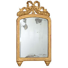 Antique Louis XVI  Mirror in Hand Carved Frame