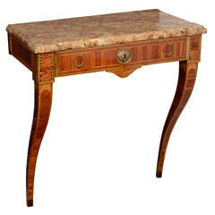 18th Century Antique French Marquetry Console Table