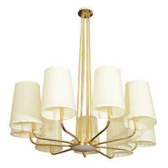 Mid Century 9 - Arm Chandelier in the Style of Tommi Parzinger