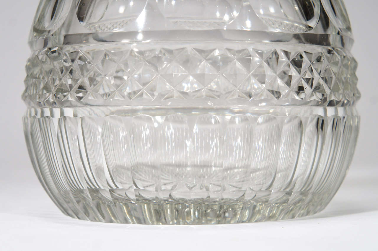 Anglo-Irish Cut Crystal Magnum Decanter In Excellent Condition In Great Barrington, MA