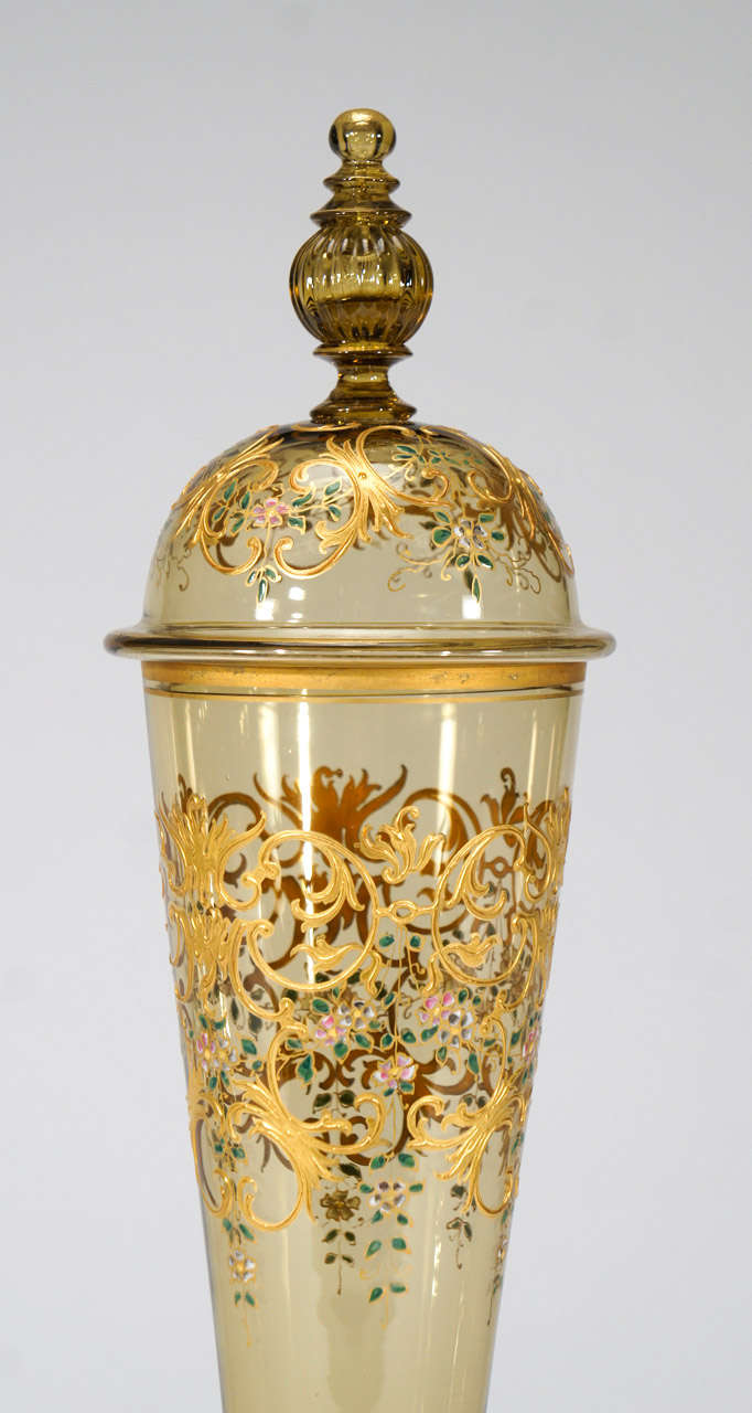 Rococo Vase/Pokal Moser 19