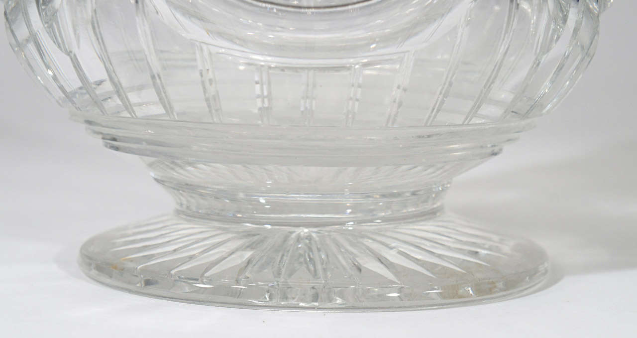 Webb 19th C.Hand Blown Wheel-Cut Crystal Wine Cooler In Excellent Condition For Sale In Great Barrington, MA