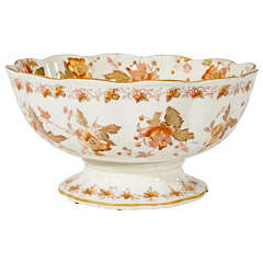 Furnivals 19th C. Aesthetic Movement  Large Footed Punchbowl