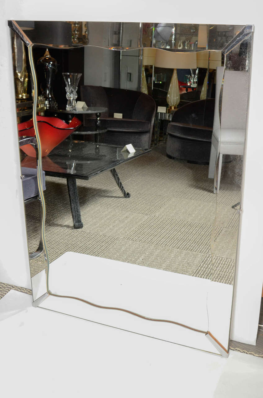 1940's Hollywood Scalloped Border Mirror