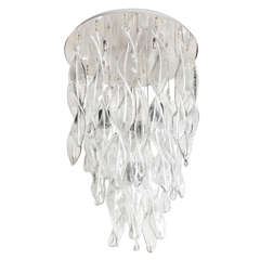 Italian Handblown Murano Glass Vortex Chandelier 5